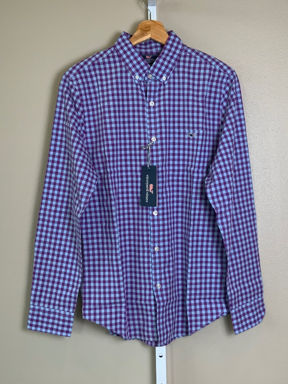 Vineyard Vines Foggy Coast Gingham Slim Fit Tucker Button Down Oxford Shirt